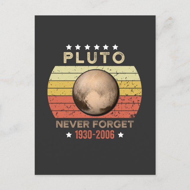 Pluto Vergessen Sie 1930-2006 nie Postkarte (Vorderseite)