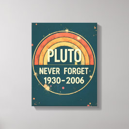 Pluto Vergessen Sie Nie 1930-2006 Vintage Retro Leinwanddruck