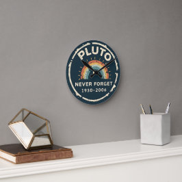 Pluto Vergessen Sie nie 1930-2006 Vintagen Retro-P Runde Wanduhr