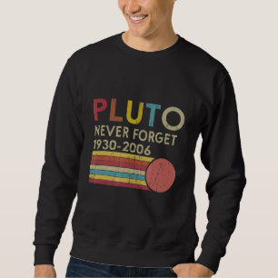 Pluto Vergessen Sie Retro Space Science Gag Plut Sweatshirt