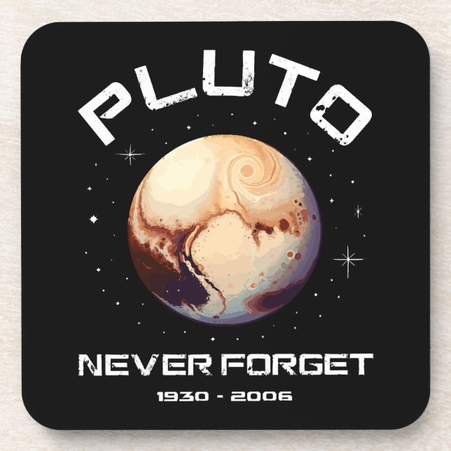 Pluto vergiss nie getränkeuntersetzer (Vorderseite)