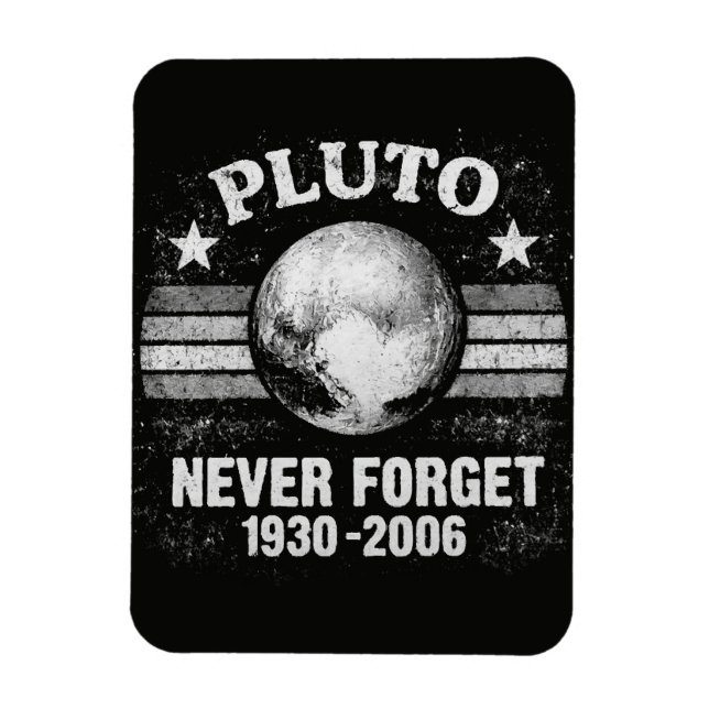 Pluto vergiss nie magnet (Vertikal)
