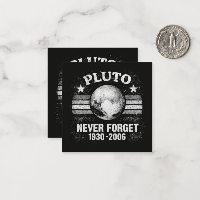 Pluto vergiss nie mitteilungskarte (Vorderseite/Rückseite Beispiel)
