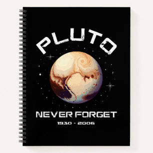 Pluto vergiss nie notizbuch