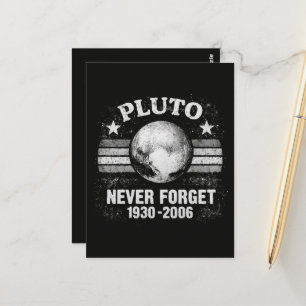 Pluto vergiss nie postkarte