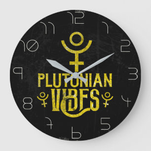 Pluto-Vibes Skorpion Astrologie Tierkreiszeichen P Große Wanduhr