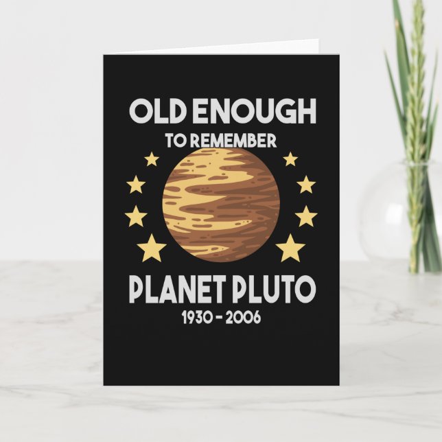Pluto Vintage Planet Pluto Tag Raum Galaxy Karte (Vorderseite)