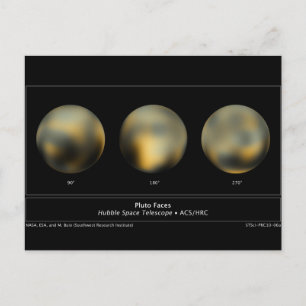 Pluto vom Hubble-Weltraumteleskop der NASA Postkarte