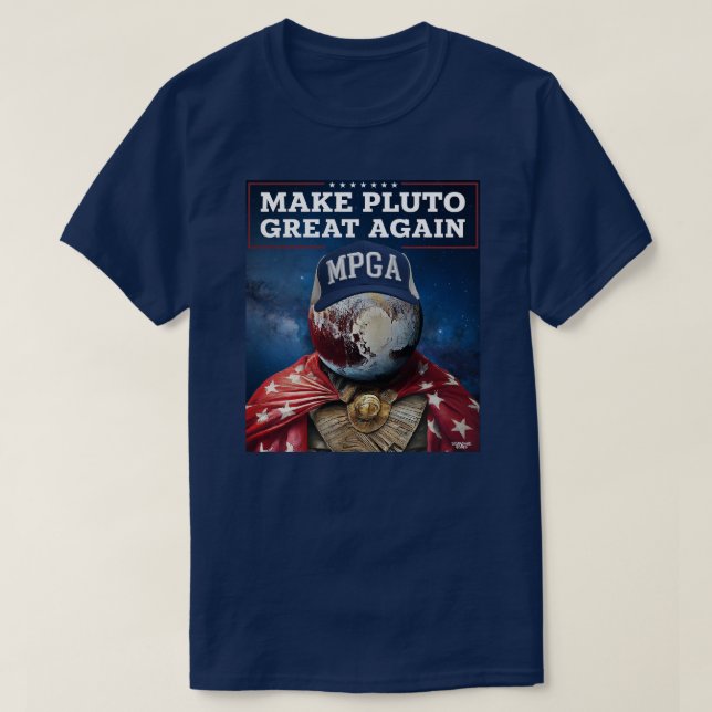 Pluto wieder groß machen T-Shirt (Design vorne)