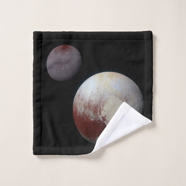 Pluton et Charon 9e ou système solaire Planète nai (Gant de toilette)