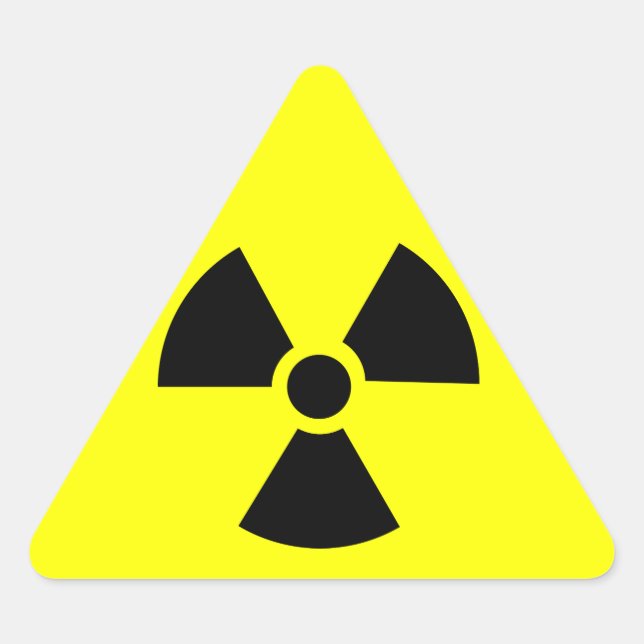 Plutonium Dreieckiger Aufkleber (Vorderseite)