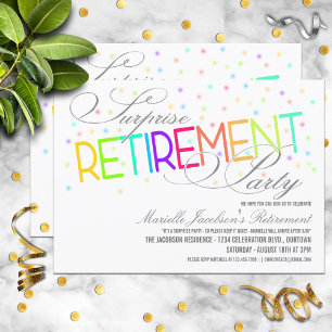 Plutôt Blanc Surprise Retraite des Invitations