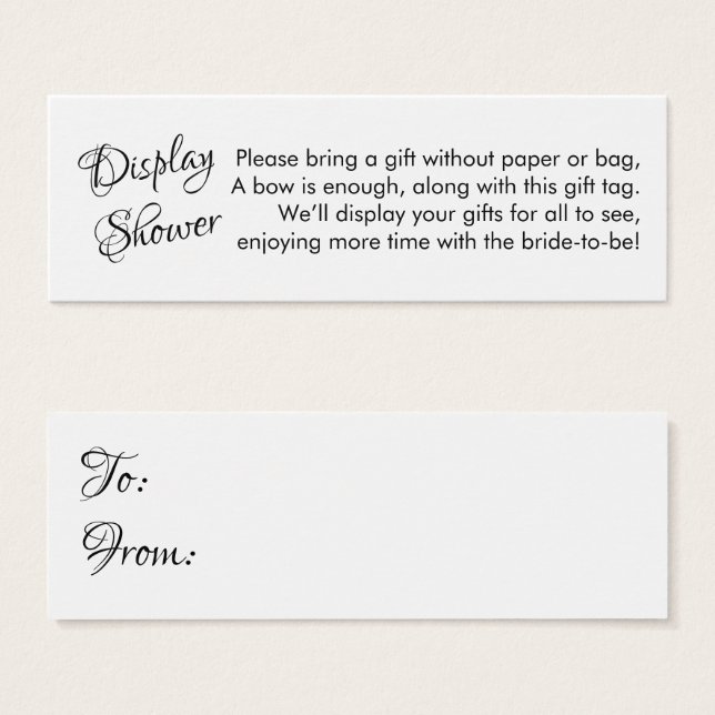 Plutôt Pas Envelopper Fête des mariées Mini Carte  (Devant & derrière)