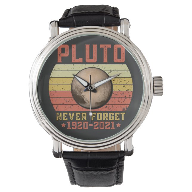 pluuto NEVER VERGESSEN Armbanduhr (Vorderseite)