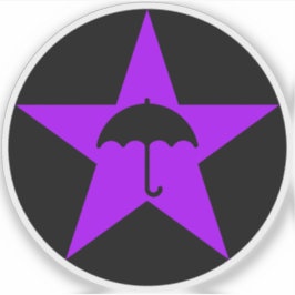 Pluviophile Star v2 (lila) Aufkleber