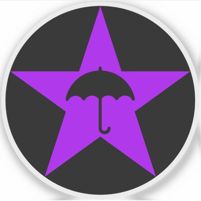 Pluviophile Star v2 (lila) Aufkleber (Vorderseite)