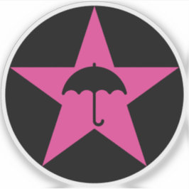 Pluviophile Star v2 (pink) Aufkleber