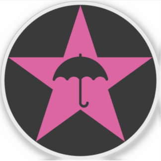 Pluviophile Star v2 (pink) Aufkleber