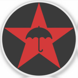 Pluviophile Star v2 (rot) Aufkleber