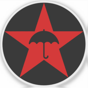 Pluviophile Star v2 (rot) Aufkleber