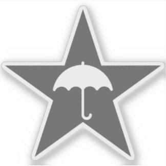 Pluviophile Stern (grau) Aufkleber