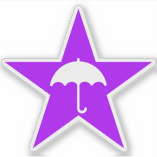 Pluviophile Stern (lila) Aufkleber