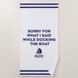 PLYC Boat Docking Towel Strandtuch