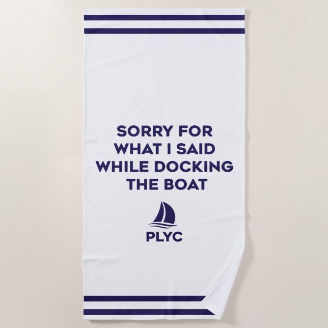 PLYC Boat Docking Towel Strandtuch (Vorderseite)