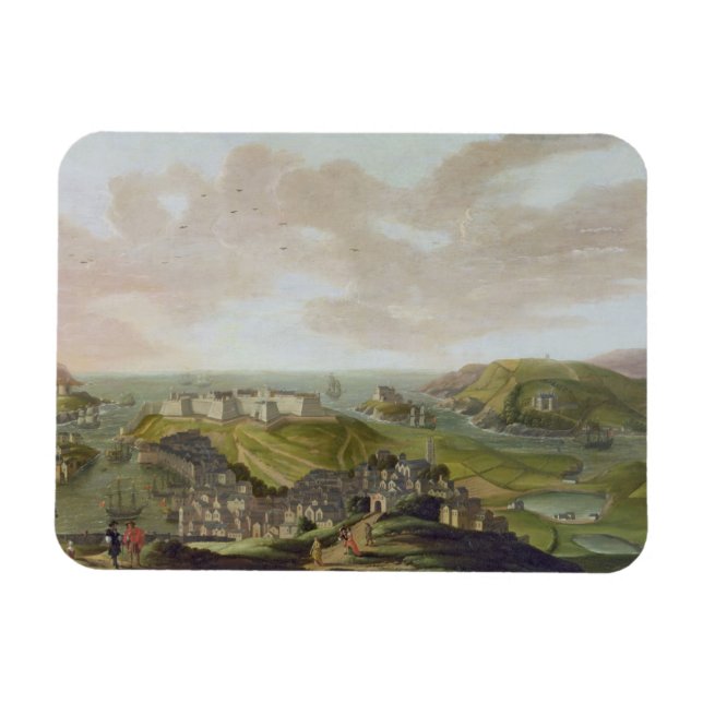 Plymouth, 1673 (Öl auf Leinwand) Magnet (Horizontal)