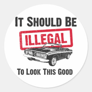 Plymouth-Barracuda 1967 Runder Aufkleber
