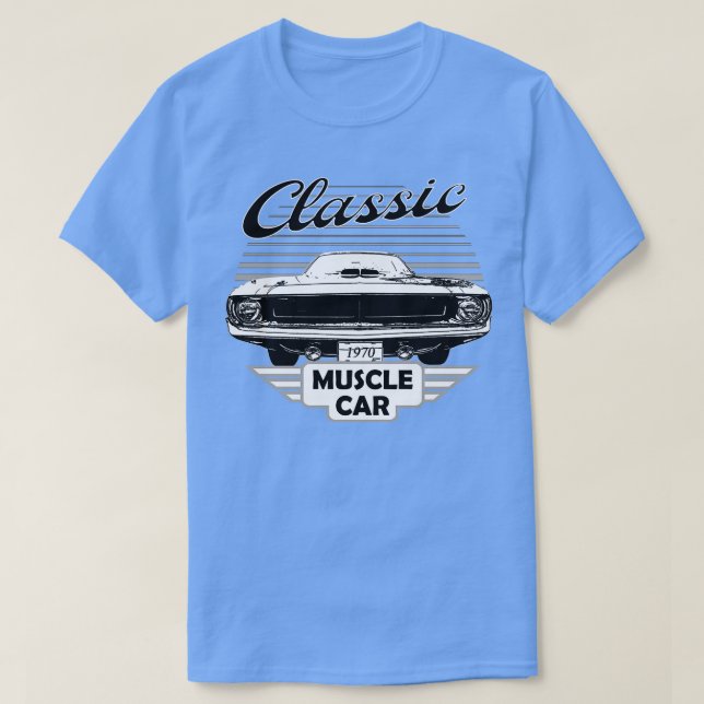 Plymouth Barracuda Classic American Muscle 70er T-Shirt (Design vorne)