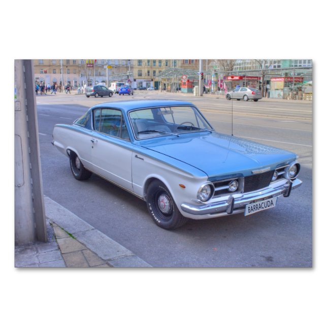 Plymouth Barracuda Tischnummer (Vorderseite)