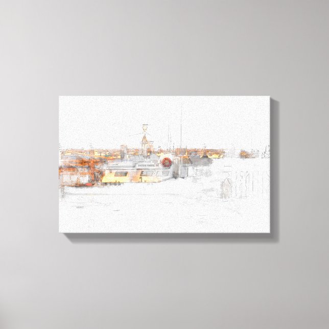 Plymouth Harbour Canvas Print Leinwanddruck (Vorderseite)