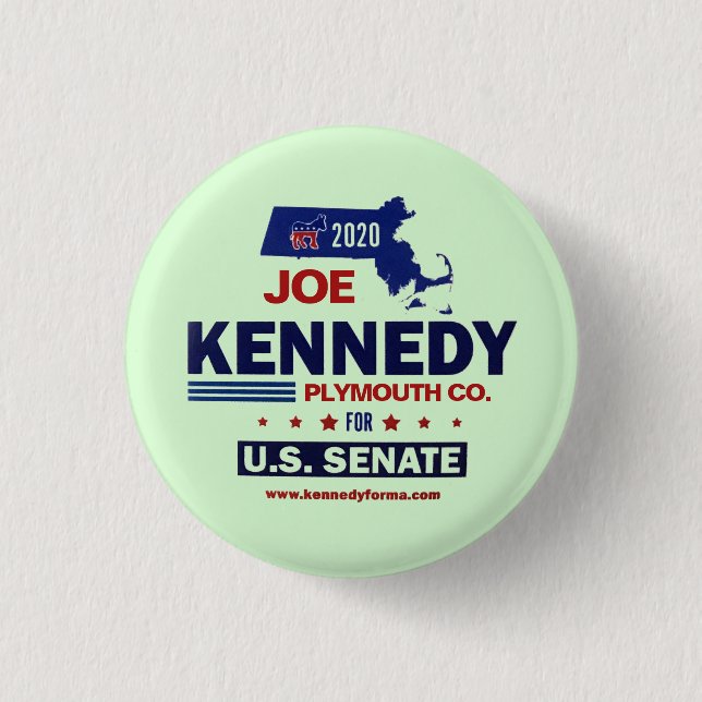 Plymouth Landkreis für Joe Kennedy 2020 Button (Vorderseite)