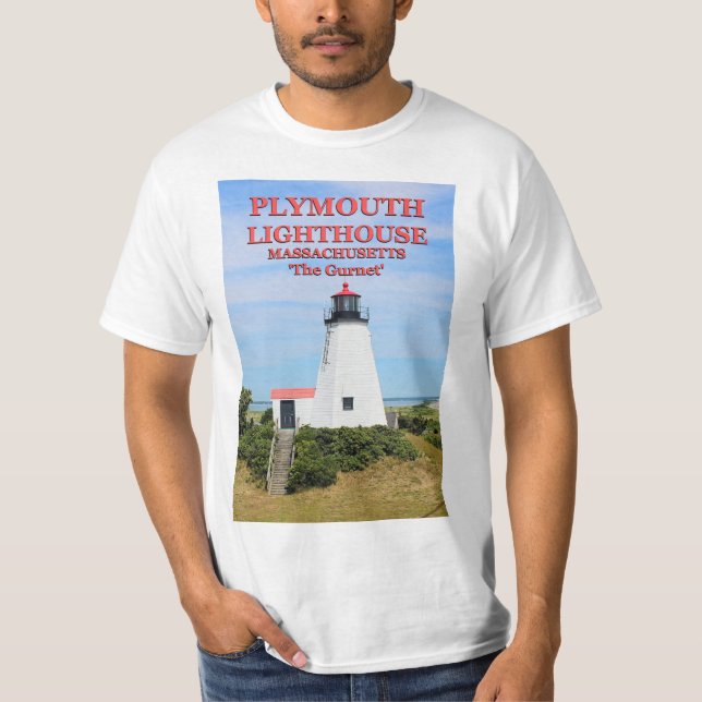 Plymouth Lighthouse, Massachusetts T - Shirt (Vorderseite)