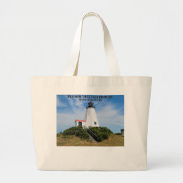 Plymouth Lighthouse, Massachusetts "The Gurnet" Jumbo Stoffbeutel