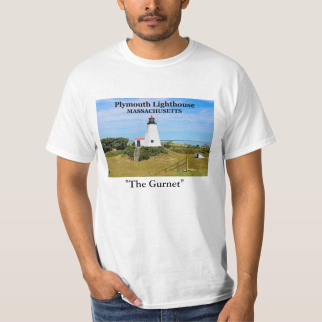 Plymouth Lighthouse, "The Gurnet", MA T - Shirt (Vorderseite)