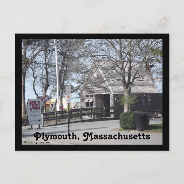 Plymouth, Massachusetts Postkarte (Vorderseite)