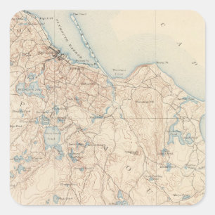 Plymouth, Massachusetts Quadratischer Aufkleber