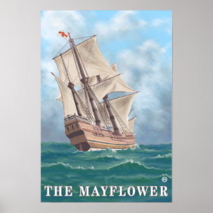 Plymouth, MassachusettsView des Mayflower Poster