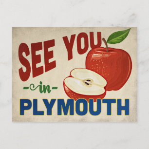 Plymouth Minnesota Apfel - Vintage Reise Postkarte