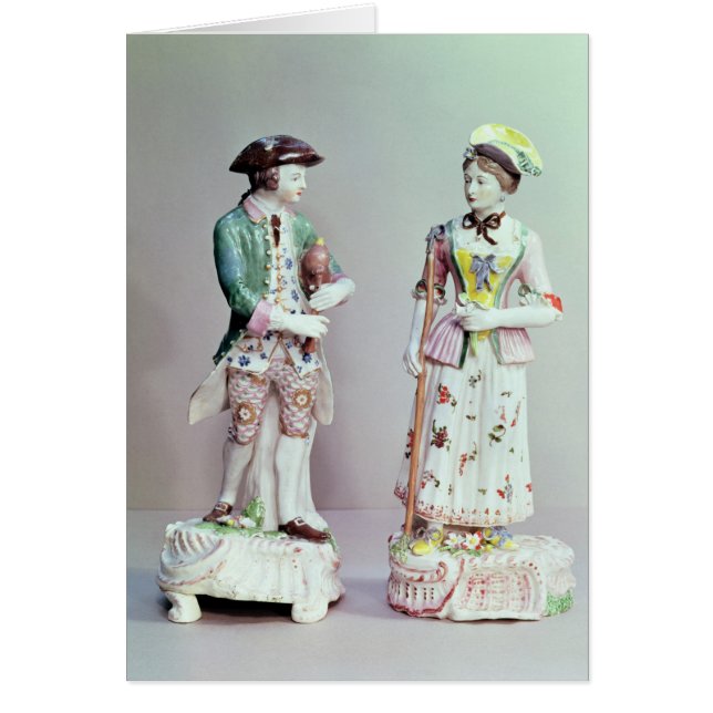 Plymouth-Porzellan Schäfer und Shepherdess (Vorne)