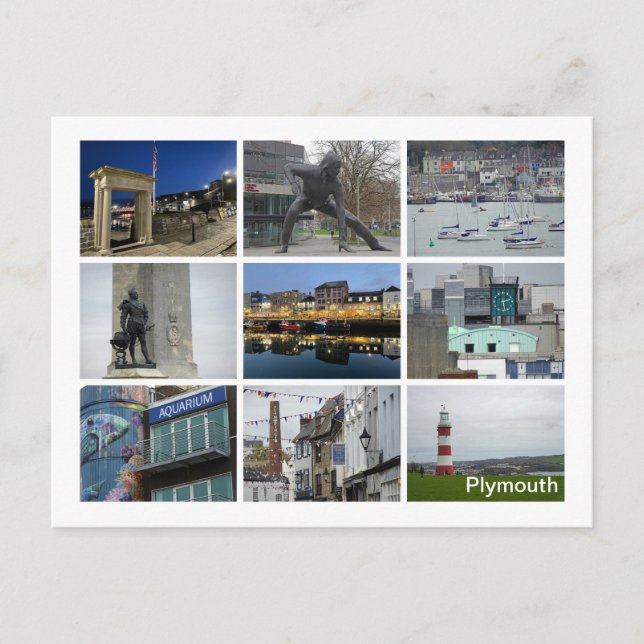 Plymouth Postkarte (Vorderseite)