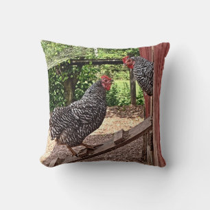 Plymouth Rock Hens Kissen