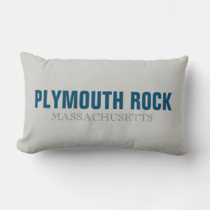 Plymouth Rock Massachusetts City Throw Kissen