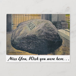 Plymouth Rock, Plymouth, Massachusetts Postkarte