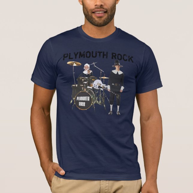 Plymouth Rock (Spiel auf Wörtern) T-Shirt (Vorderseite)