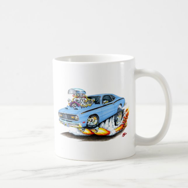 Plymouth-Staubtuch-lt 1970-74 Blue Car Kaffeetasse (Rechts)