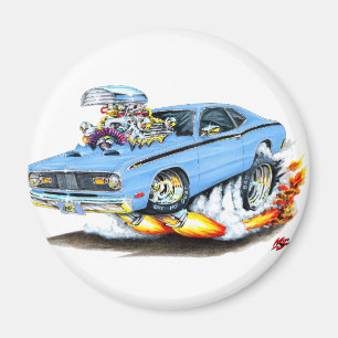 Plymouth-Staubtuch-lt 1970-74 Blue Car Magnet