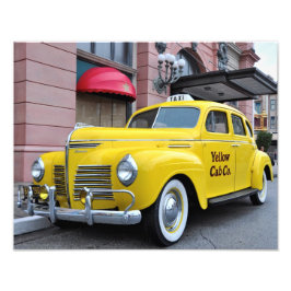 Plymouth Taxi aus den 40er Jahren Fotodruck